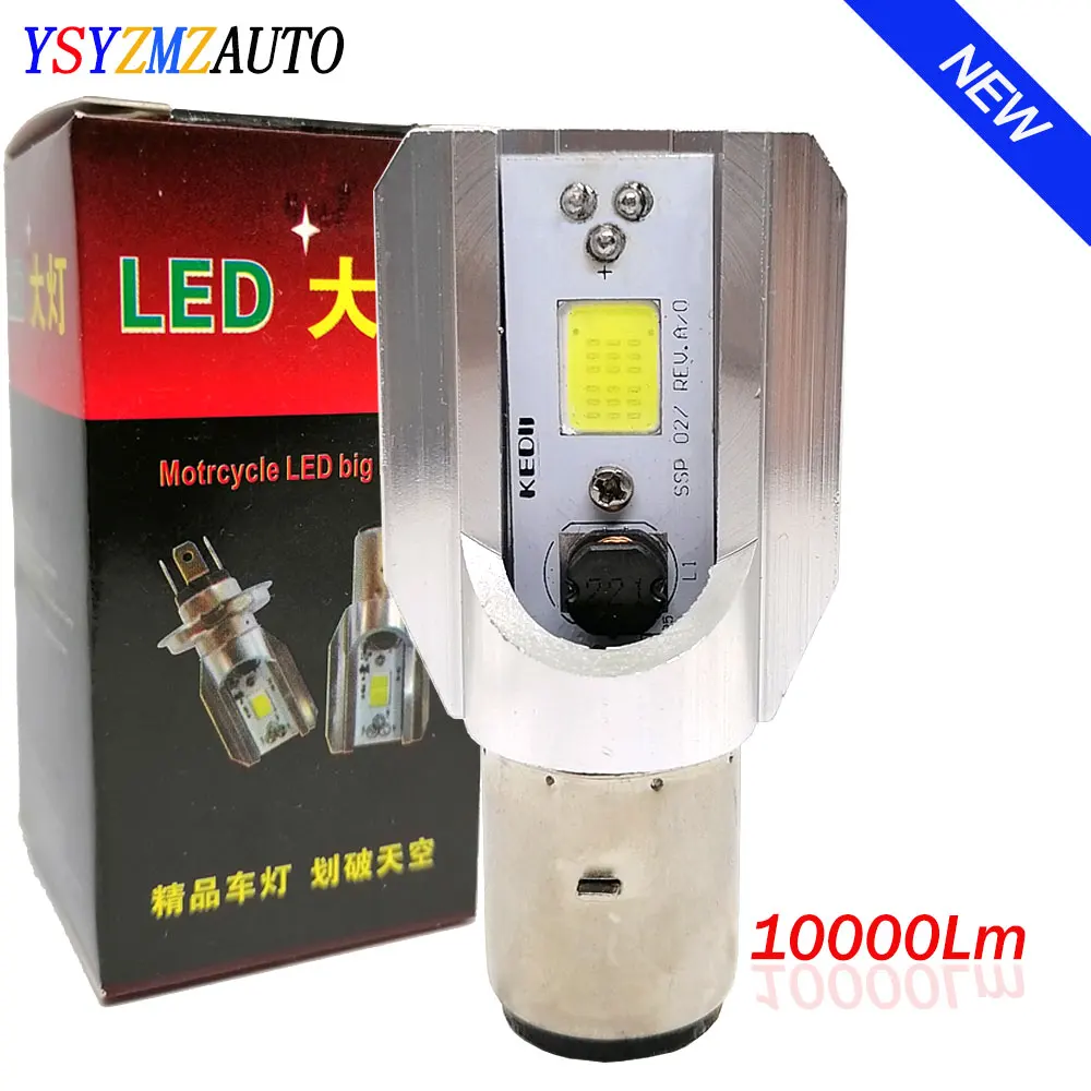 

1pcs 10000Lm H4 LED Moto H6 BA20D Super Bright LED Moto Motorcycle Headlight Bulbs Hi Lo Lamp Motorbike Headlight Lamp 12V