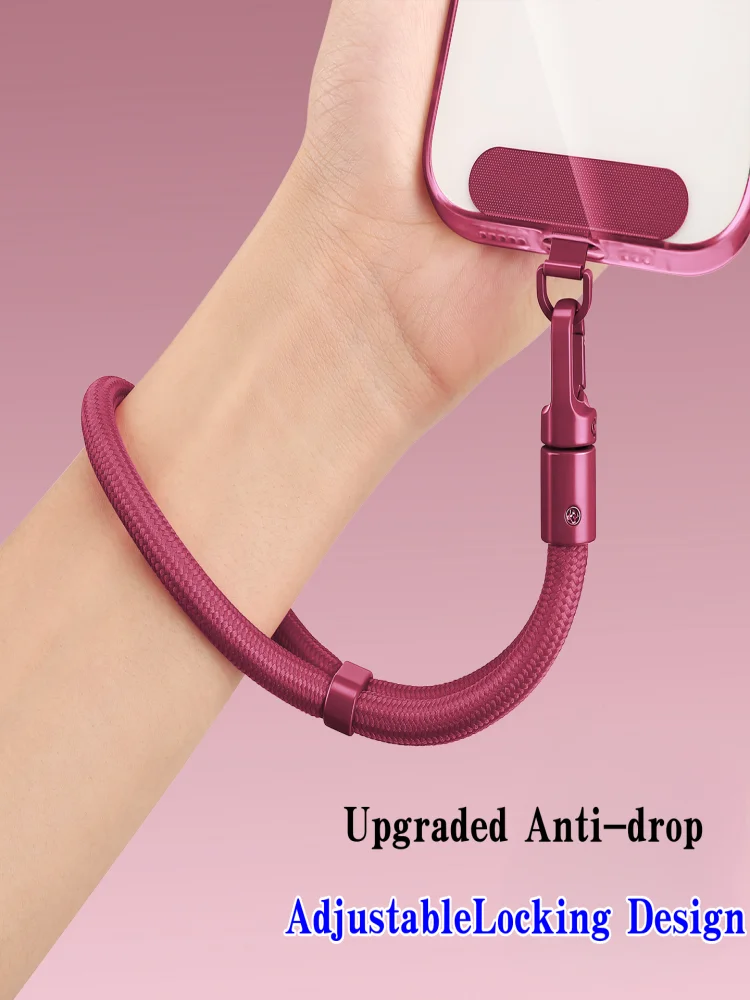 Universal Adjustable Mobile Phone Lanyard with Self-locking Anti-drop Design - Durable Polyester Wrist Strap