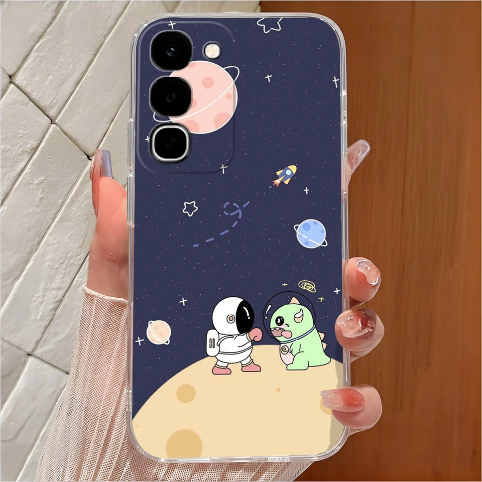 Cute Cartoon Clear Soft TPU Silicone Shockproof Phone Case - Anti-Slip Cover