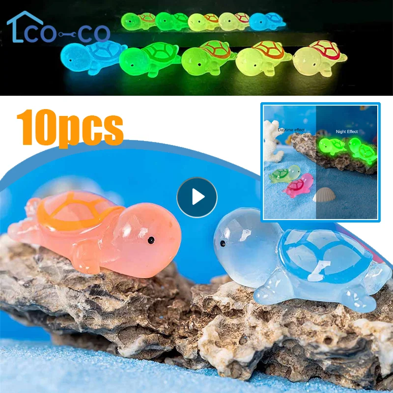 

10 шт. микро-Ландшафтные украшения, светящиеся Маленькие искусственные Мохи, ландшафтные поделки из смолы, маленькое украшение для рабочего стола