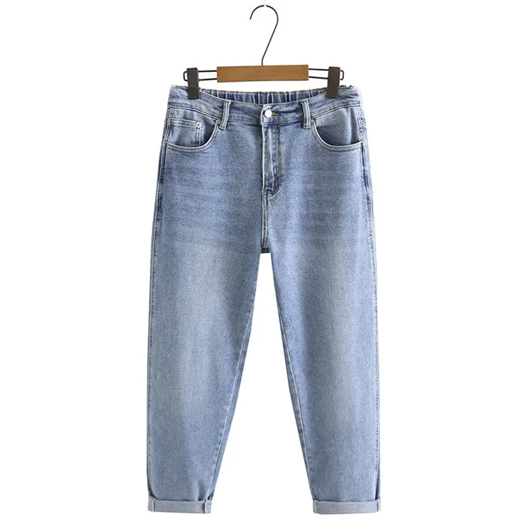 Women's Clothing Jeans 2022 Spring Fashion High Waist Stretch Denim Harem Pants Casual Brief Blue Bottoms D6-D019 women's clothing stores