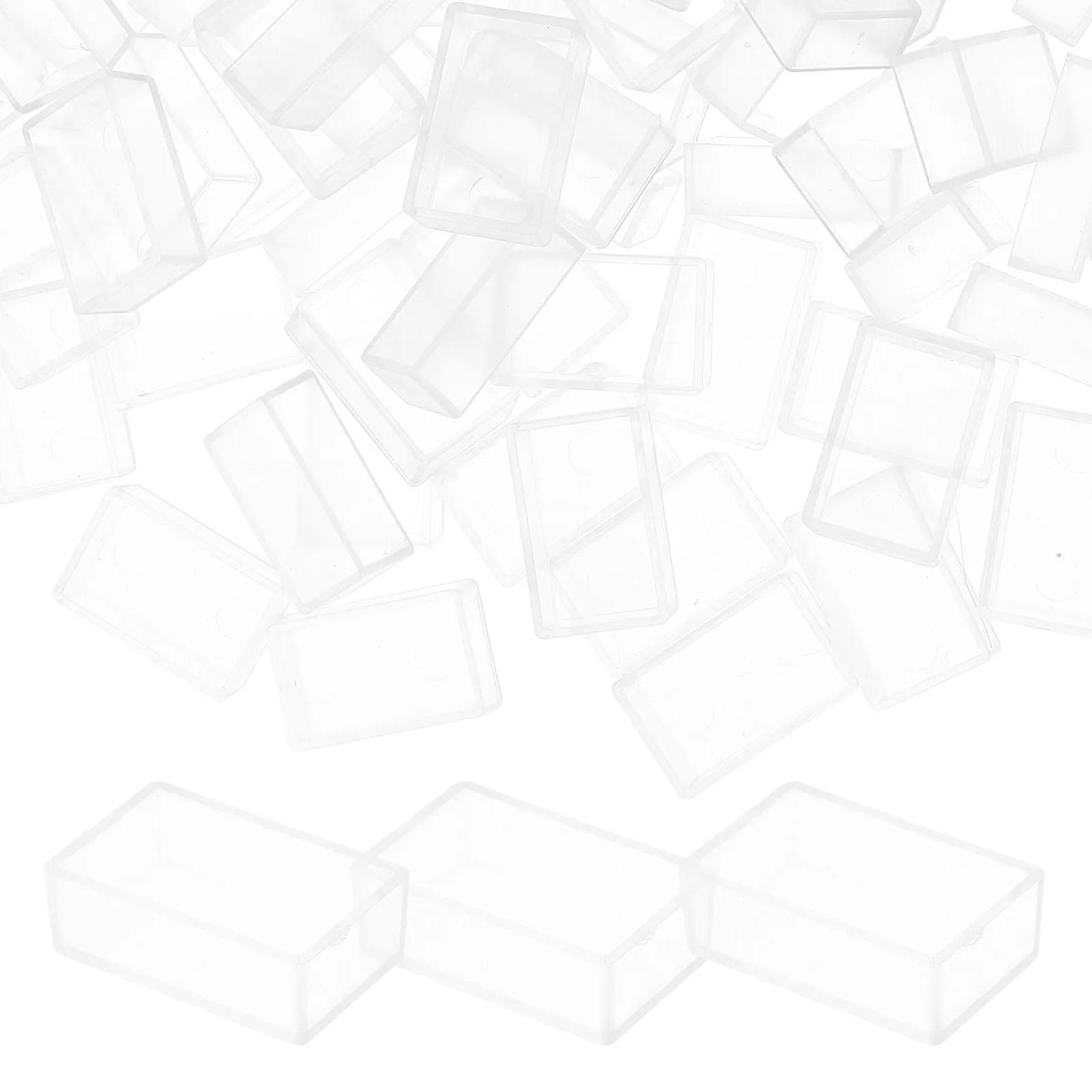 100Pcs 수채화 물감 용기 미니 휴대용 빈 팬 작은 페인트 컵 누출 방지 뚜껑 야외용 여행 미술 보관 상자