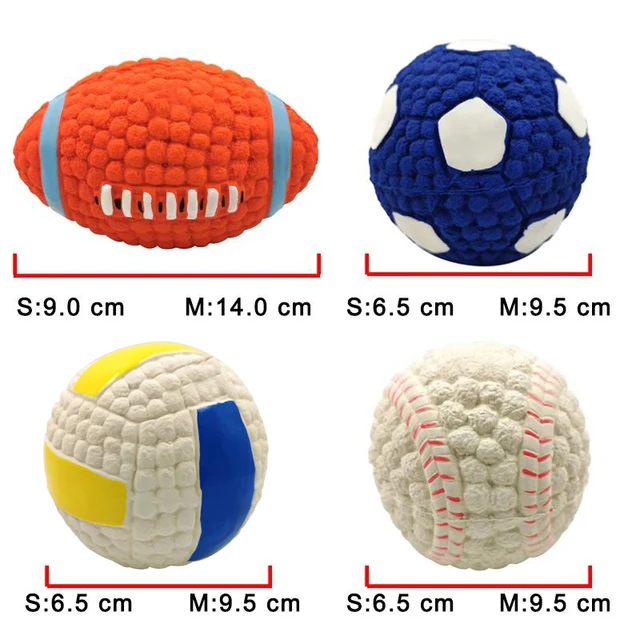 Toys For Small Large Dogs Chihuahua Golden Retriever Natural Latex Dog Balls Anti Bite Interactive Dog Chew Toy Pet Squeak Toys 5
