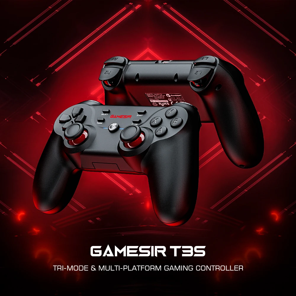 GameSir T3s Gamepad Bluetooth 2.4G Wireless Controller for Android Phone Windows PC VR TV Box for Playstation 3 Joystick for PC