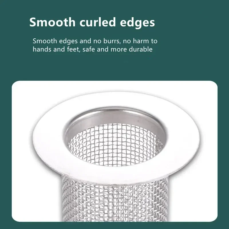 1/2pc Stainless Steel Anti-Clogging Anti-Pest Kitchen Tool Sink Strainer Floor Drain Filter Mesh Sealing Cover Food Hair Stopper