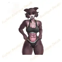Fuzhen – décalcomanies de voiture, accessoires extérieurs pour Juno Wolf, forte bande dessinée, décoration à gratter pour fenêtres, Occlusion, Boutique 