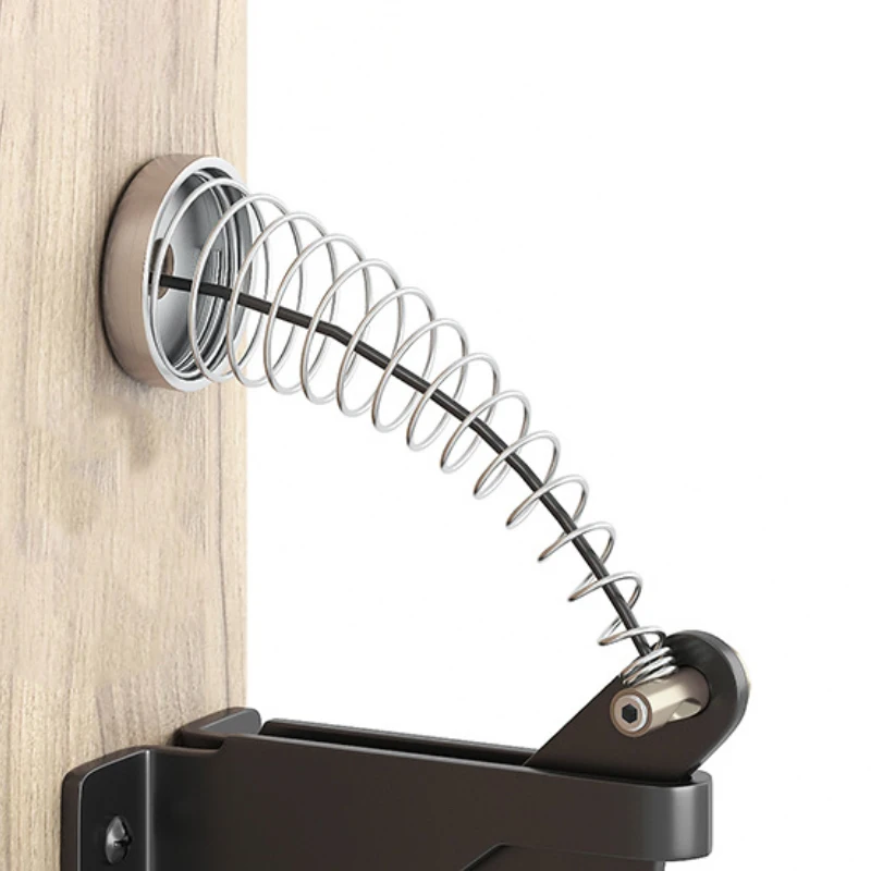 Heavy Duty Black Silver Door Latch Lock Self Locking Gate Catch Weather Protection Auto Door Latches Black Silver Lock door latch
