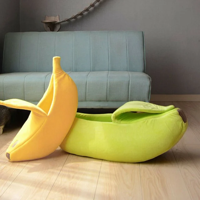 Banana Cat Bed House Cute Funny Cozy Cat Mat Beds Warm Durable Portable Pet Basket Kennel Dog Cushion Cat Supplies Multicolor 2