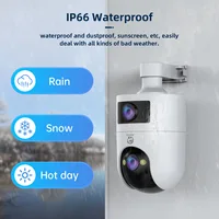 Jooan 4K HD WiFi caméra de Surveillance double objectif extérieur sécurité à domicile PTZ IP caméra suivi automatique CCTV Audio vidéo Surveillance 6