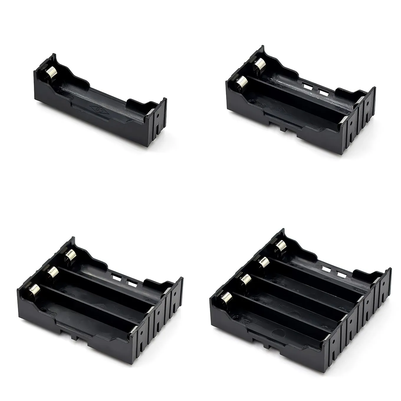 New DIY ABS 18650 Power Bank Cases 1X 2X 3X 4X Battery Holder Storage Box Case 1 2 3 4 Slot Batteries Container Hard Pin |