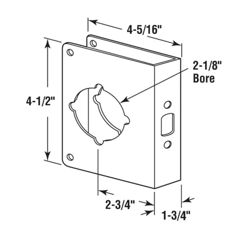 Sturdy Stainless Steel Door Reinforcement Plates for Added Home Security