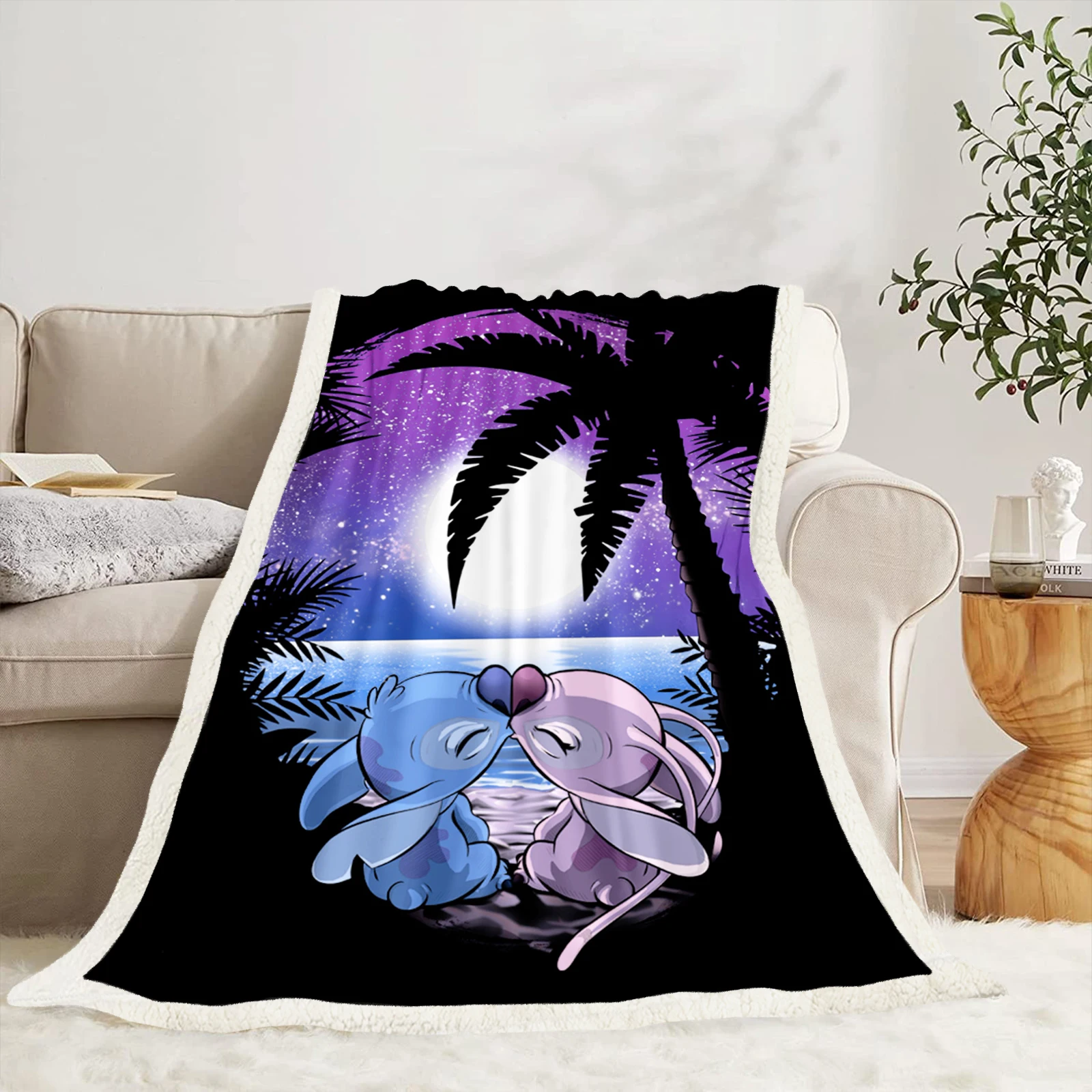 

Stitch Cute Printed Cartoon Children Blanket Anime Fleece Blankets Baby For Winter Custom Fluffy Bed