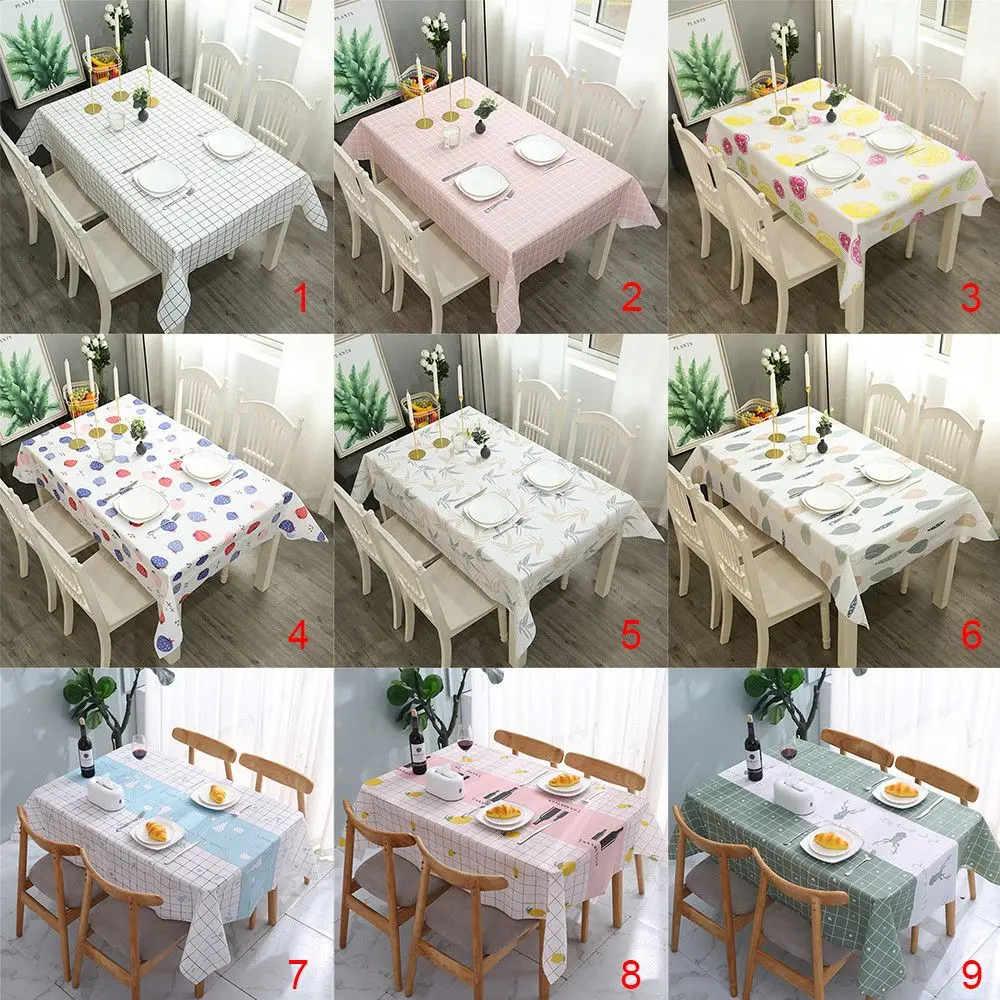 Waterproof PVC Rectangular Kitchen Dining Table Cover