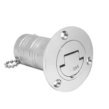 

Boat Stainless Steel 1-1/2" 38mm Deck Fill Filler GAS Thru Hull Tank Cap Keyless Cap Yacht Marine Hardware Mirror Polish