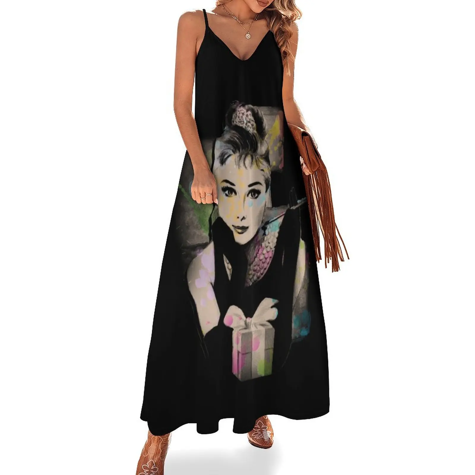Audrey Hepburn Sleeveless Dress luxury woman party dress dresses for special events