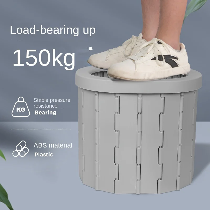 Portable Folding Toilet for Outdoor Camping Potty for Adults Kids Cover Design Seat Toilet Reusable Toilet for Picnic Car Travel 3
