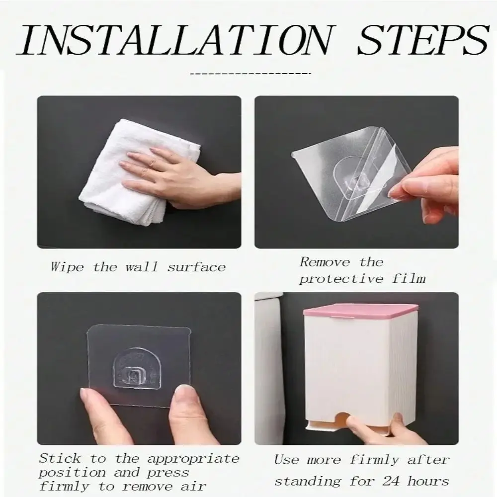 Wall-mounted Sanitary Napkin Storage Box Dust-proof Tissue Paper and Cotton Swab Storage Box Bathroom Organizer Accessories