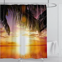 Forest Nature Scenery 3d Print Tree View Shower Curtain Waterproof Design  Polyester Home Decoration Bathroom Washable With Hook 1