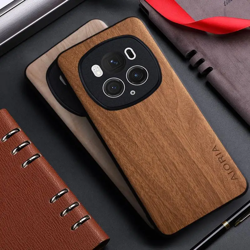 Bamboo Wood Pattern Leather Case – Elegant Protective Cover