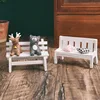 Creative Doll Housefurniture Toys Mini Bench Home Decoration Solid Color Small Bench Shooting Background Props Garden Ornaments 5