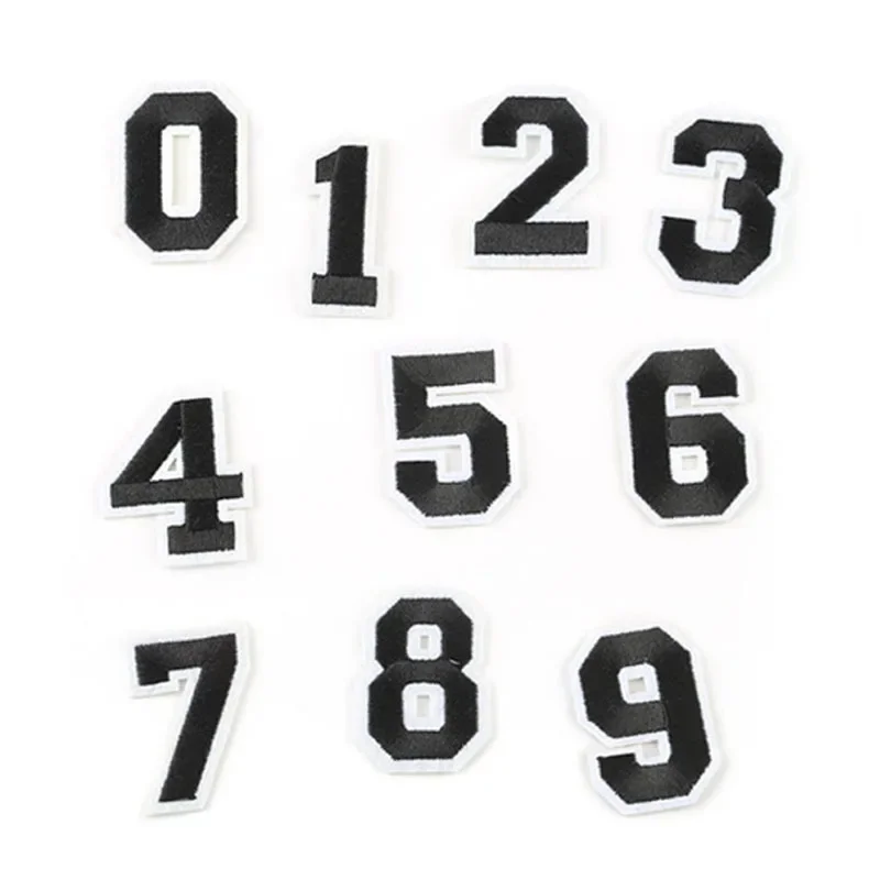 Multicolor Number Patch Set - Embroidered Iron-On Fabric Decals