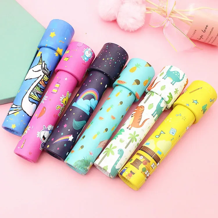 1Pcs Cartoon Rotating Kaleidoscope Classic Educational Toys for Kids Birthday Party Favors Pinata Fillers Kindergarten Rewards
