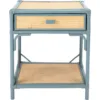 Safavieh Home Collection Roya Rattan 1-Drawer 1-Shelf Nightstand, Blue Grey/Natural 1