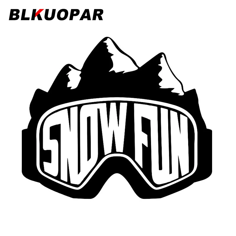 

BLKUOPAR Snow Fun Mountains Goggle Profile Car Stickers Vinyl Personality Die Cut Decal Funny Creative RV Caravan Car Lable