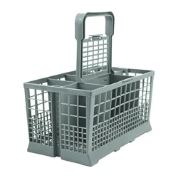 Universal Foldable Multifunctional Dishwasher Cutlery Holder and Storage Basket (Gray)