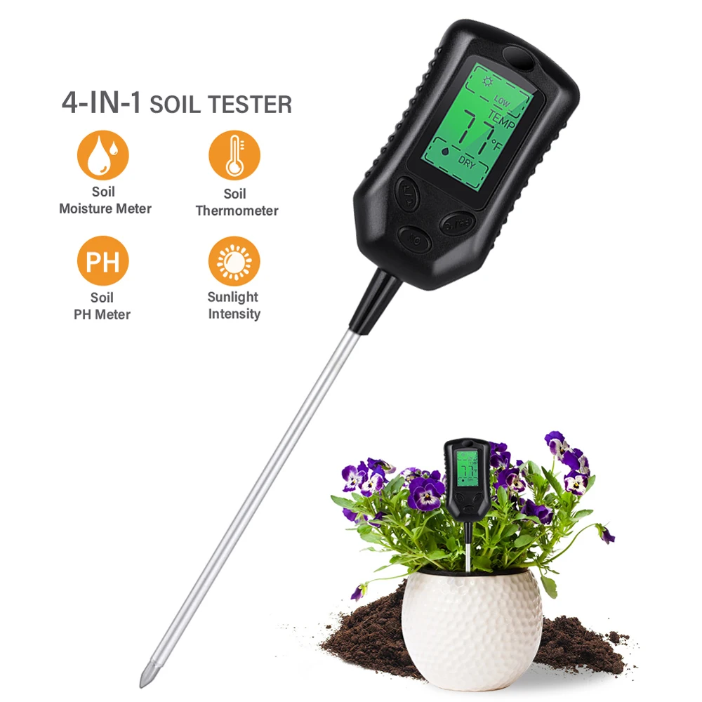 High Accurancy Soil PH Tester Soil Moisture/PH/Temperature Sunlight