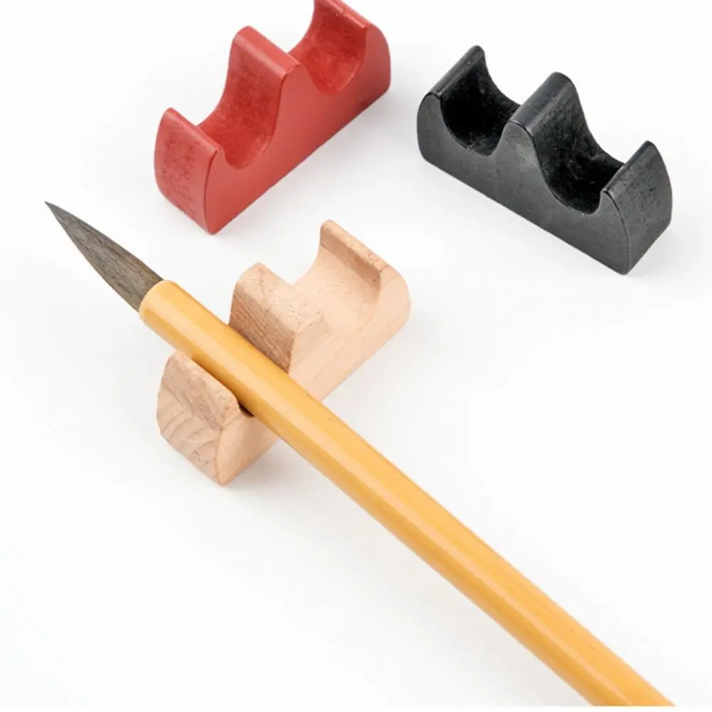 1pc Sandalwood Calligraphy Brush Holder Nail Art Brush Holder Ink Brush