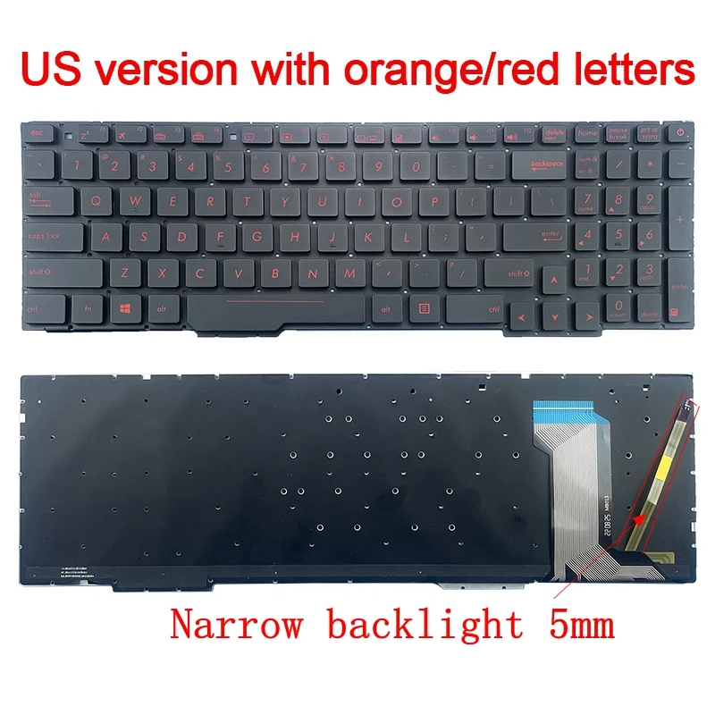 Touche De Clavier ASUS ROG ZX753VD FX753V GL553 – Une Seule Pièce, Vérifiez La Fixation !