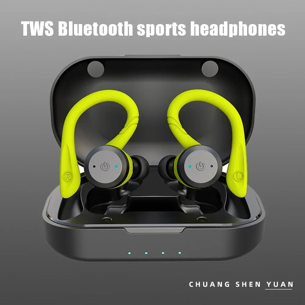 Auriculares inalámbricos Bluetooth con estuche de carga, 60 horas de  reproducción, impermeable, pantalla digital LED, auriculares intrauditivos  con