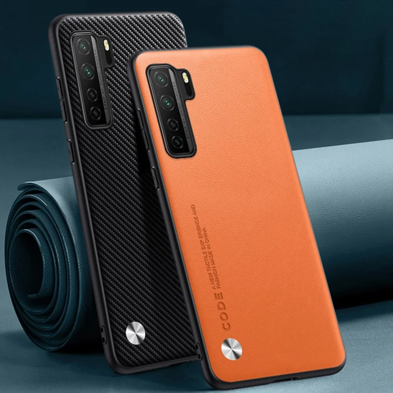 Luxury PU Leather Matte Silicone Phone Case - Premium Back Cover Protection