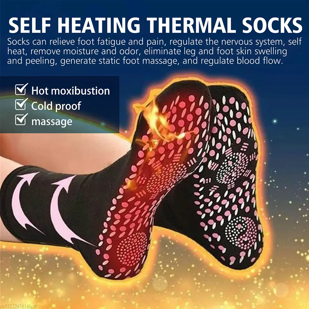 Winter Warm Magnetic Thermal Socks Comfortable Non-slip Foot Heated Socks Anti-Fatigue Arch Support Camping Hiking Skiing self heating socks ski socks