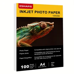 Premium A4 Printable Photo Paper - 100 Sheets, Bright Color, Ideal for Photography & Celebrations (A4 108G Matte)