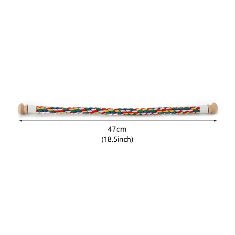 Bird Bite Toy Multi-color Rope Bird Perch for Parakeet Bird Cage Accessories Parrot Carrier Bag Accessories Bird Stand Platform