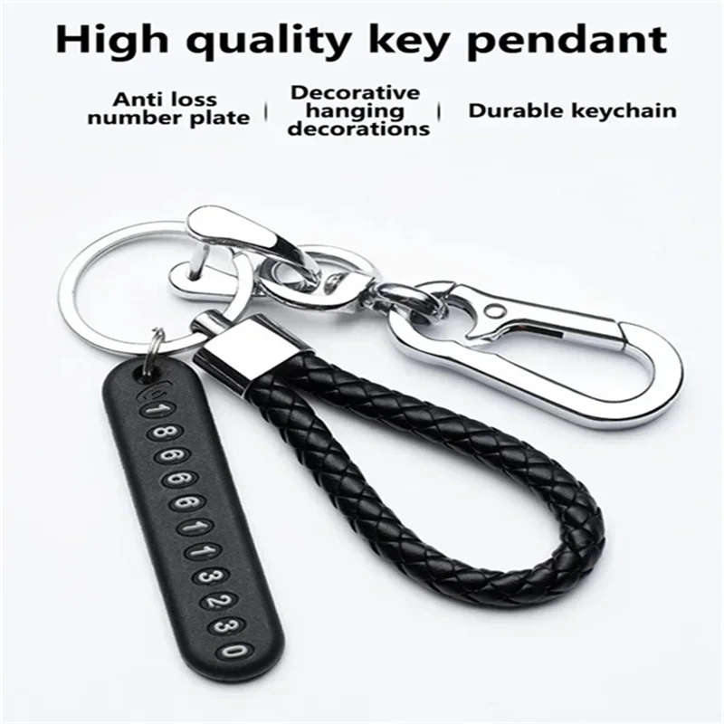 1PCS-Car-Keys-Chain-Rings-8-Character-Buckle-Woven-Rope-Simple-Creative ...