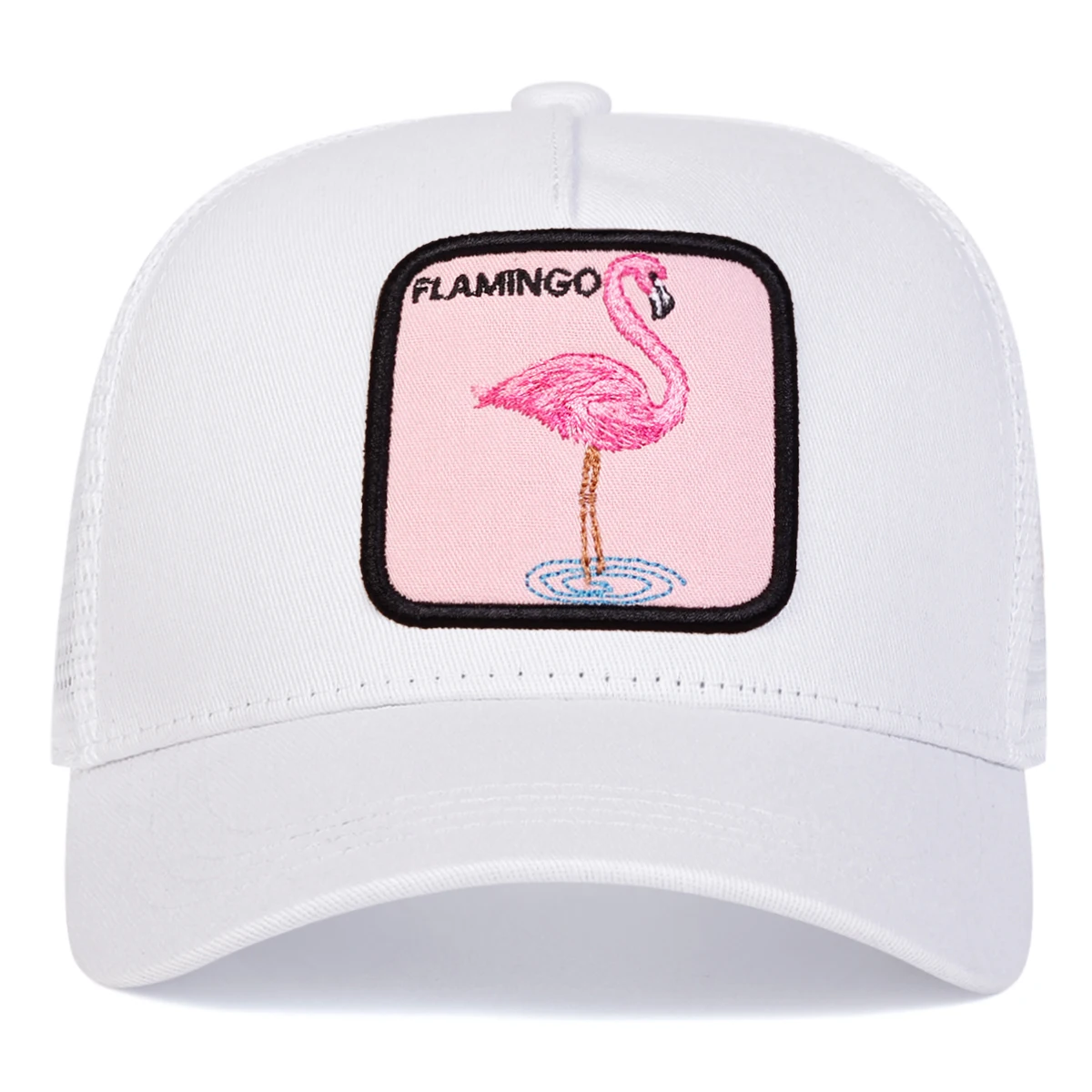 Unisex-Baseballkappen mit Flamingo-Patch-Stickerei, für Frühling und Sommer, für den Außenbereich, verstellbare Freizeithüte, Papa-Hut, Sonnenschutzhut – Detail 10