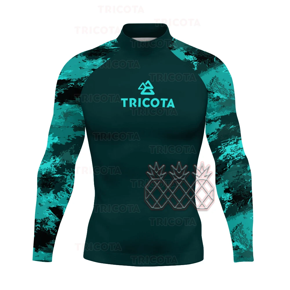 Surfing Rash Guard Men's Long Sleeve UV Protection Diving Wear Summer Water Sports Swimming T-shirts rash guard