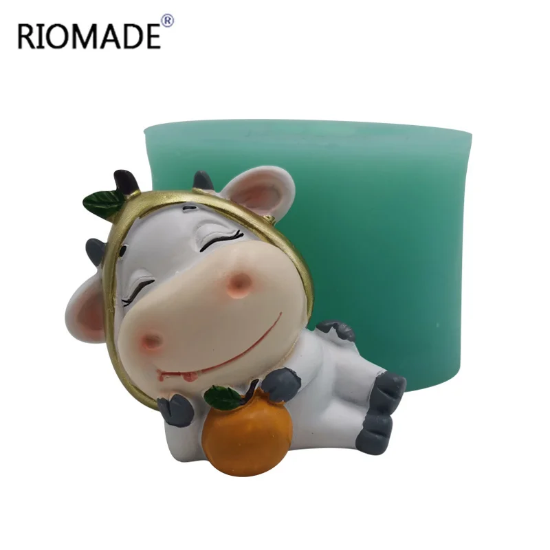 Nette Kalb Silikon Form Baby Kuh Dekorieren Werkzeuge DIY Handgemachte Kerze Harz Ton Handwerk Modell Gips Ornamente Haushalts Artikel – Detail 8