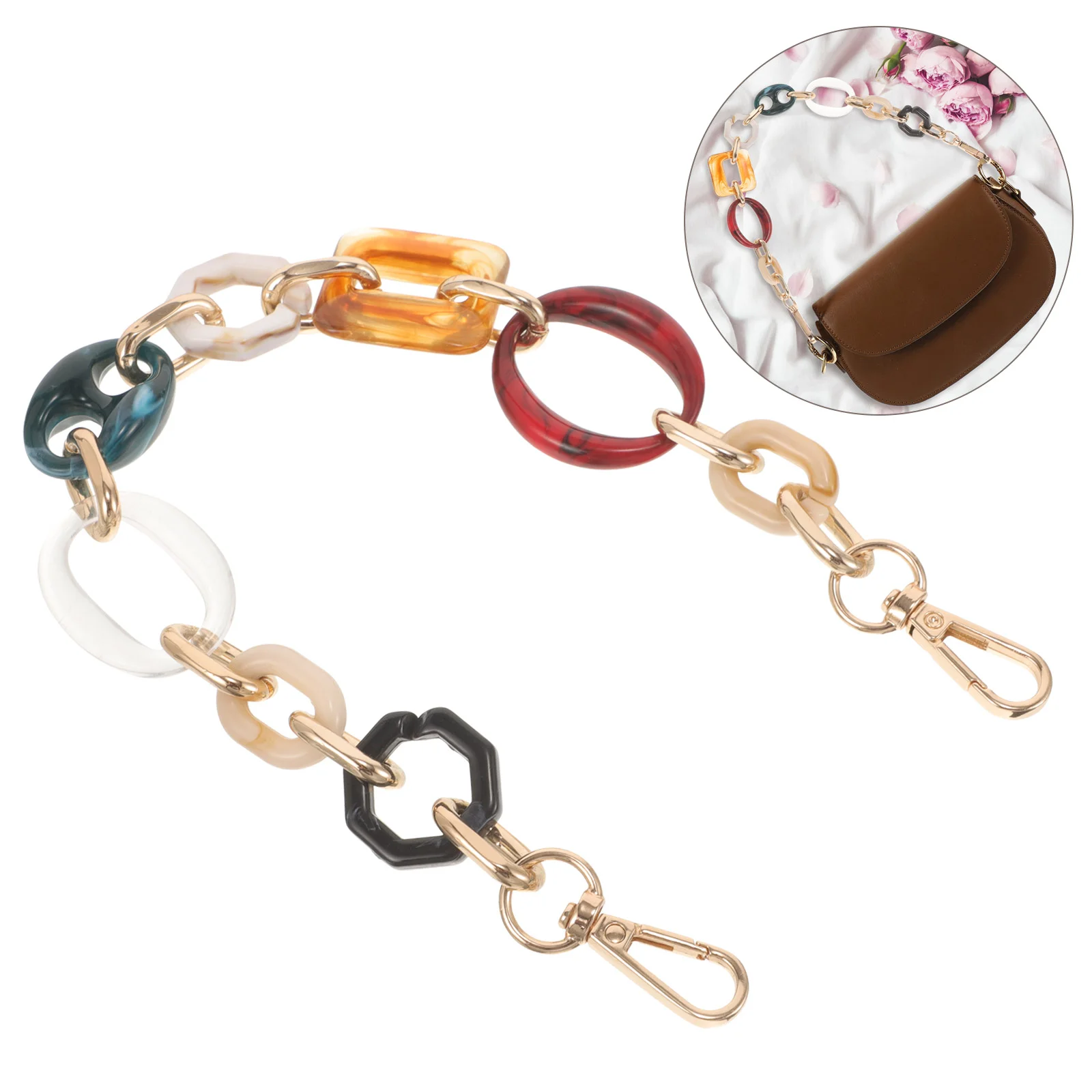 Handbag Chain Purse Chain Single Shoulder Bag Replacement Acrylic Chain Handbags