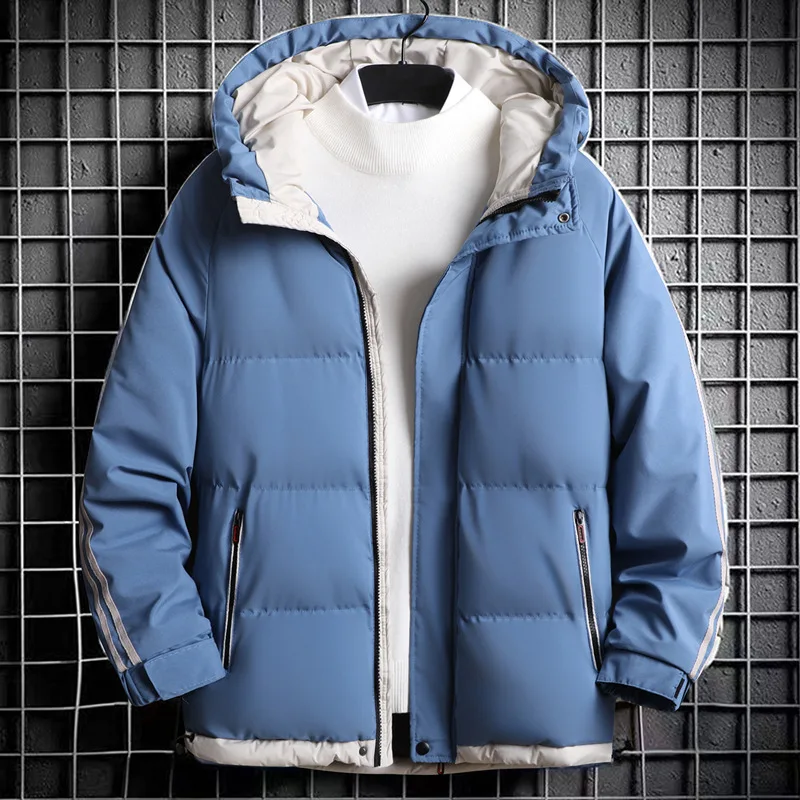 2023 Autumn and Winter New Fashion Trend Hooded Cotton-Padded Jacket Men\'s Casual Loose Comfortable Thick Warm Large Size Coat