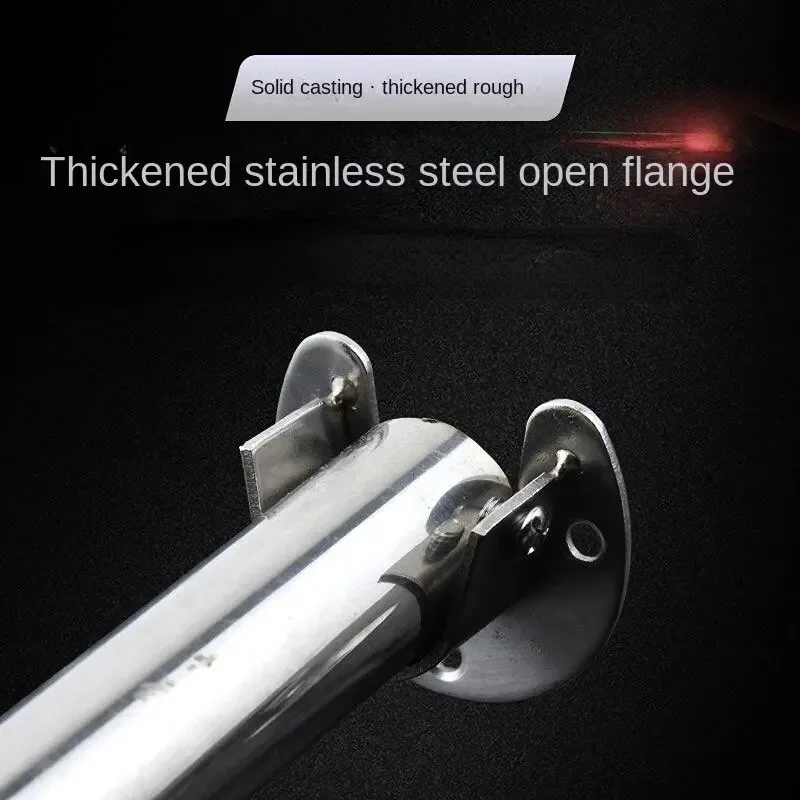 304 Stainless Steel Flange Seat Wardrobe Hanger Rod