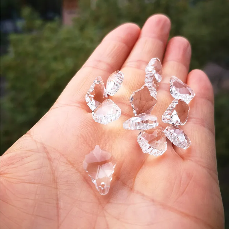 Crystal Beads Crystal Sun Catcher Crystal Beads Garlands 12pcs/Lot 16mm Clear K9 Crystal Prisms Chandelier Part Nice Glass Ornament Suncatcher Accessories DIY Jewelry Making