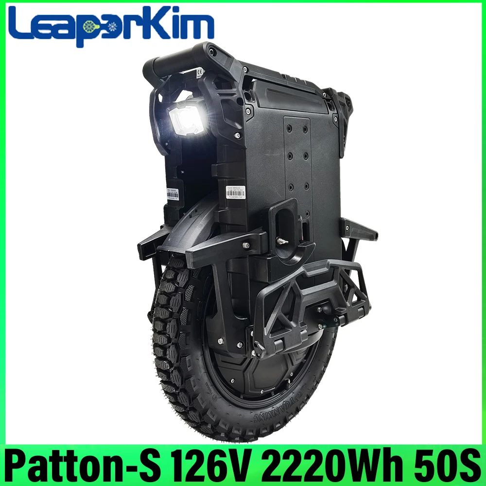 Leaperkim Veteran Patton S 126V 2220wh 50S Battery Smart BMS Motor 3000W Rated power Knobby Tires 18inch Unicycle