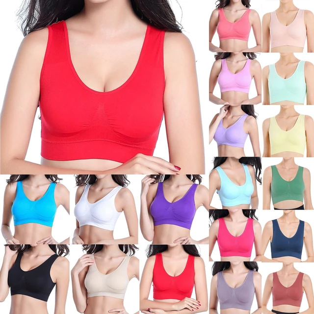 Plus Size Sports Bras Women Push Up Bra Unwired Bras Summer Breathable  Anti-sweat BH Seamless Sexy Lingerie Fitness Vest Tops - AliExpress