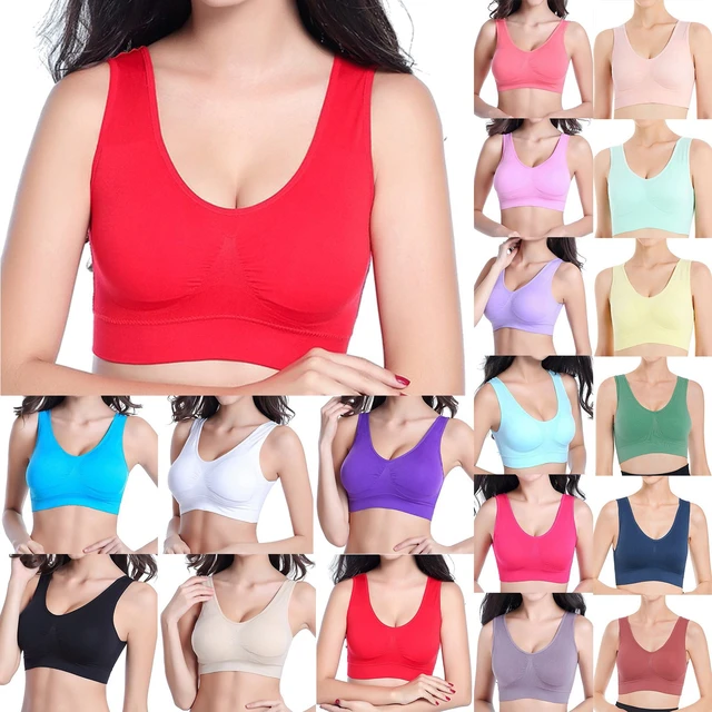 Plus Size Sports Bras Women Push Up Bra Unwired Bras Summer