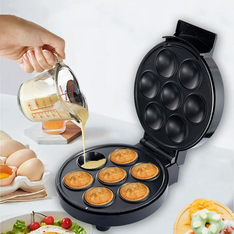 

Household Donuts Cake Machine Breakfast Bread Maker Double-Sided Baking Muffin Equipment Non-Stick Pan Uniform Heating