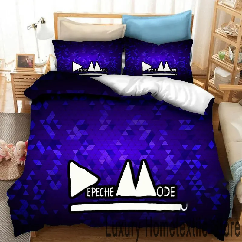 3D Print Depeche Mode Bedding Set Double Twin King Duvet Cover Comforter Pillowcase Boys Girls Adults Bedroom 5